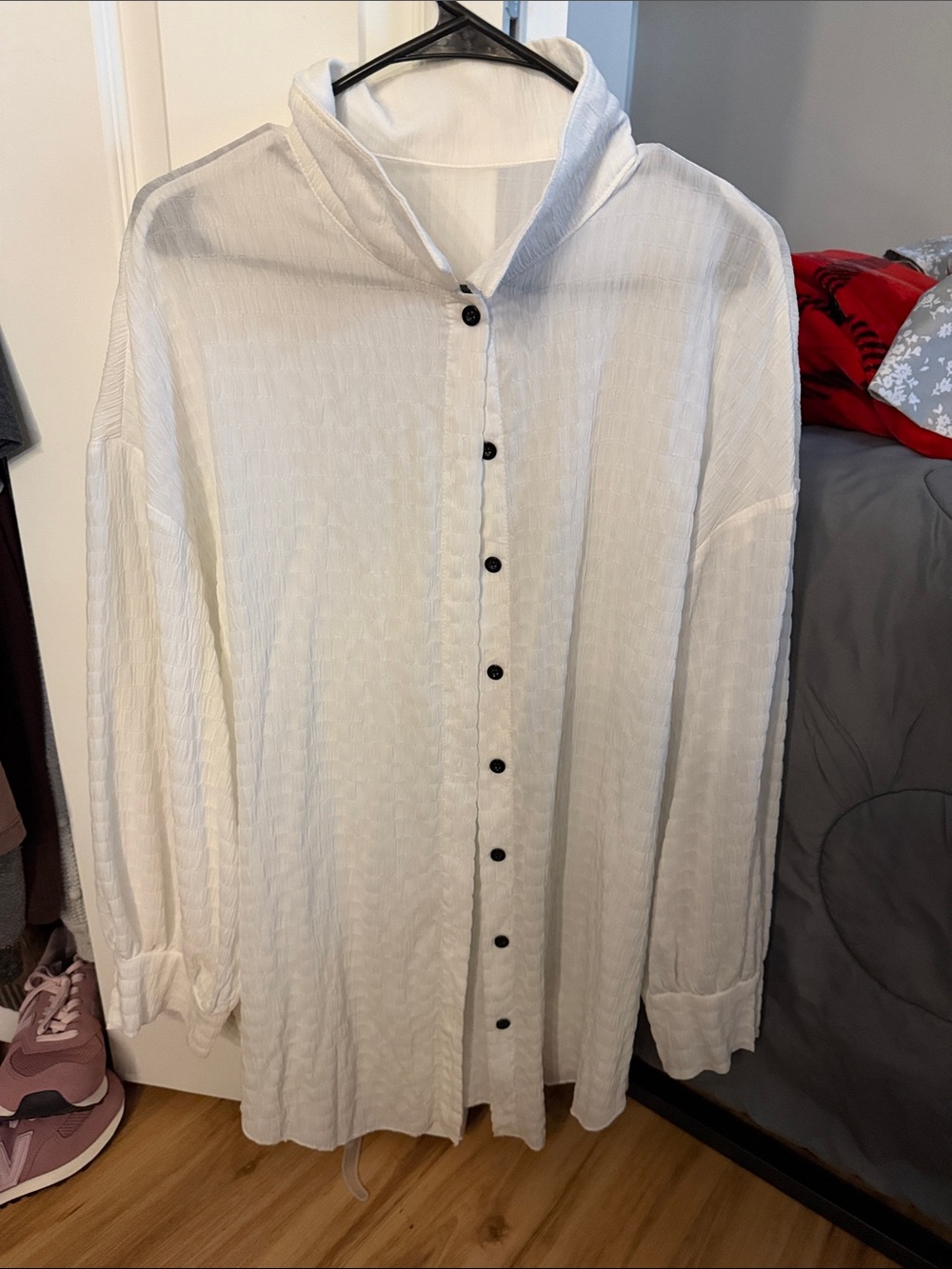 Sheer long sleeve blouse
